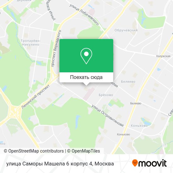 Карта улица Саморы Машела 6 корпус 4