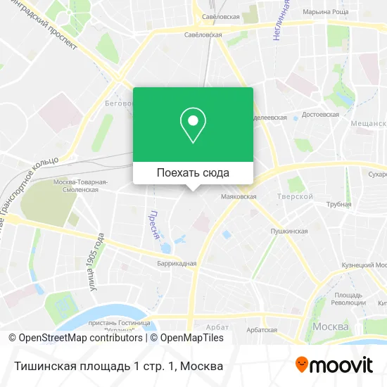 Карта Тишинская площадь 1 стр. 1