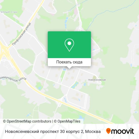 Карта Новоясеневский проспект 30 корпус 2