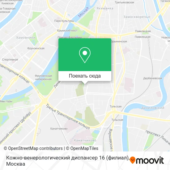 Карта Кожно-венерологический диспансер 16 (филиал)