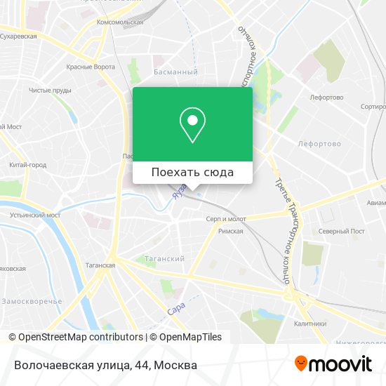 Карта Волочаевская улица, 44
