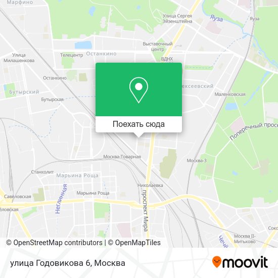 Карта улица Годовикова 6