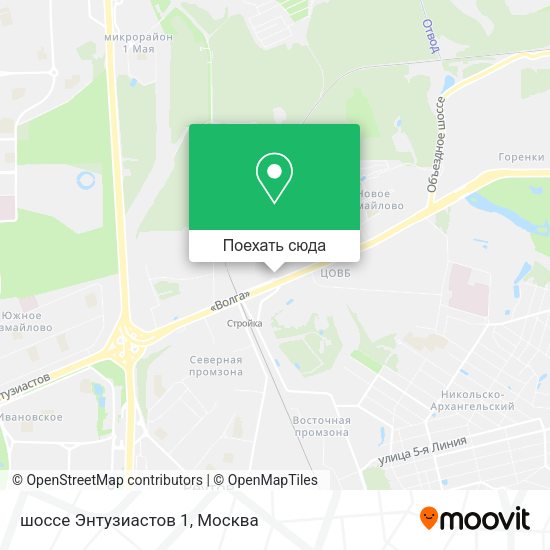 Карта шоссе Энтузиастов 1
