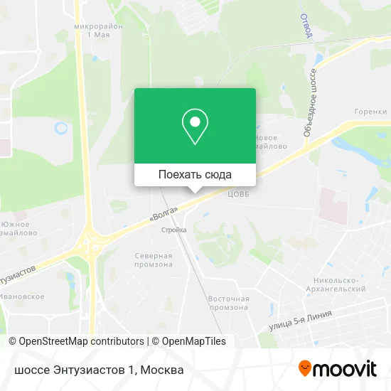 Карта шоссе Энтузиастов 1
