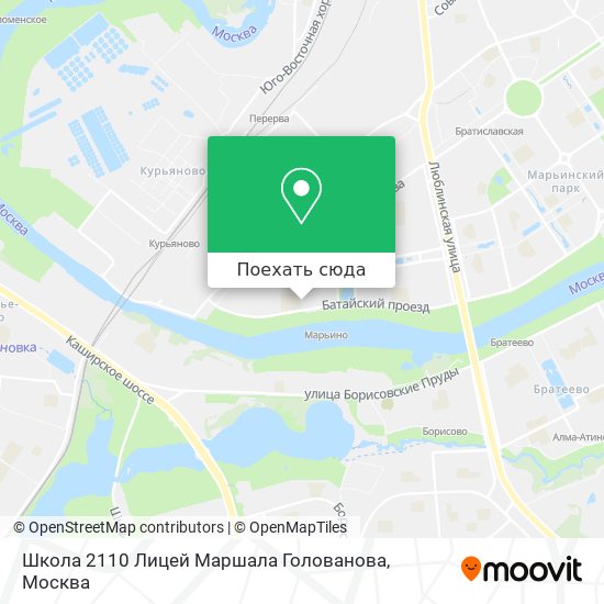 Карта Школа 2110 Лицей Маршала Голованова