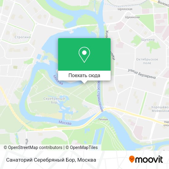 Карта Санаторий Серебряный Бор