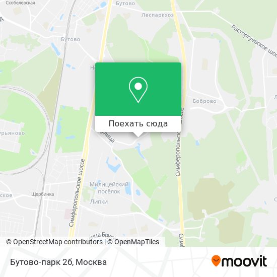 Карта Бутово-парк 2б