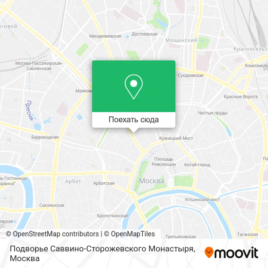 Карта Подворье Саввино-Сторожевского Монастыря