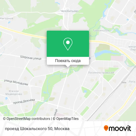 Карта проезд Шокальского 50