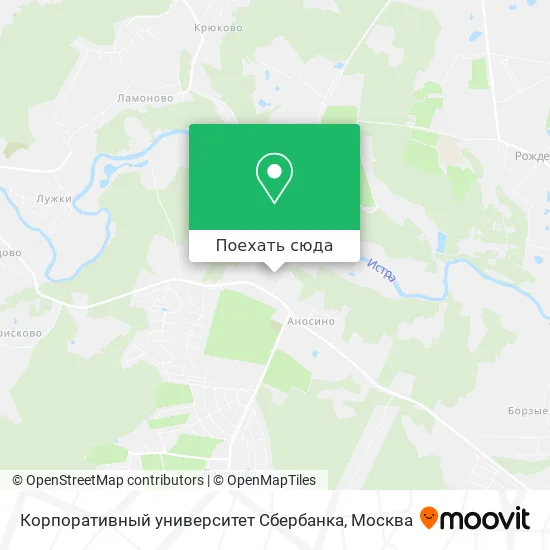 Карта Корпоративный университет Сбербанка