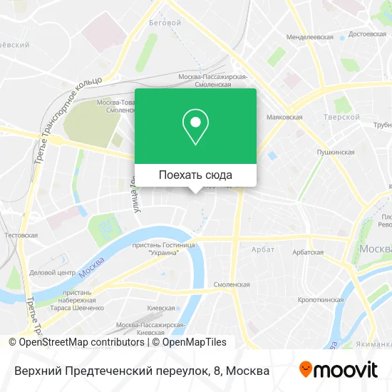 Карта Верхний Предтеченский переулок, 8