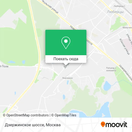 Карта Дзержинское шоссе