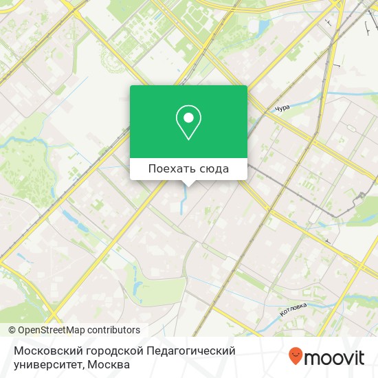 Карта Московский городской Педагогический университет