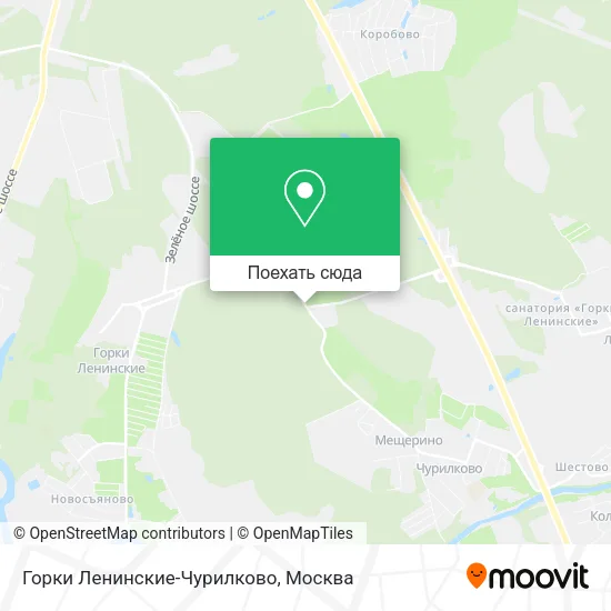 Карта Горки Ленинские-Чурилково