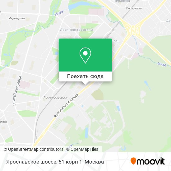 Карта Ярославское шоссе, 61 корп 1