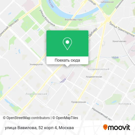 Карта улица Вавилова, 52 корп 4