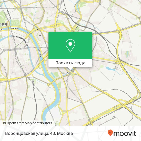 Карта Воронцовская улица, 43