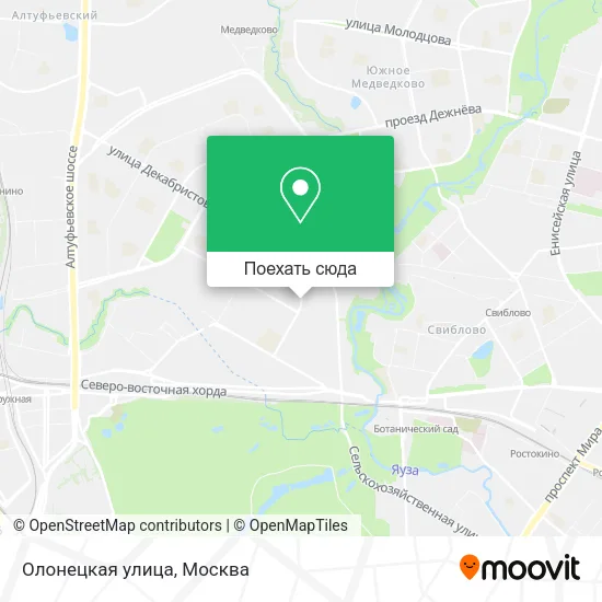 Карта Олонецкая улица