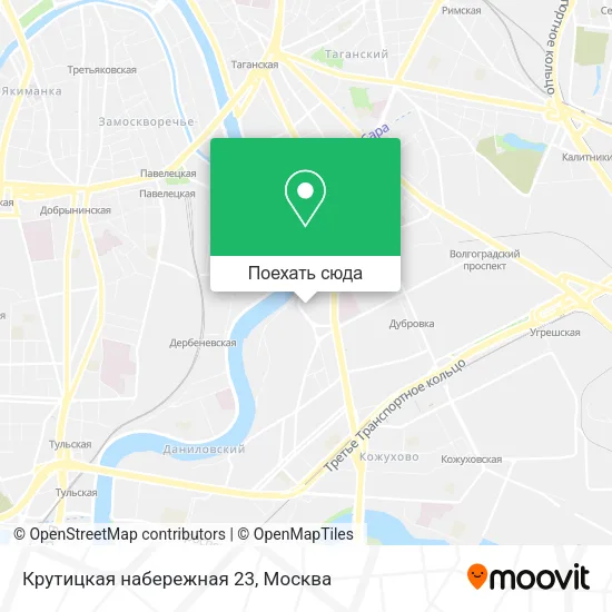 Карта Крутицкая набережная 23