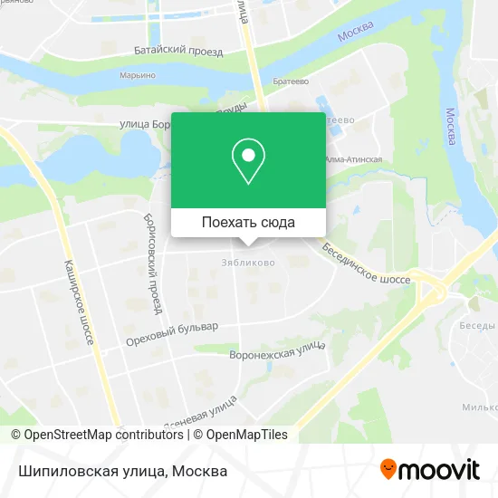 Карта Шипиловская улица