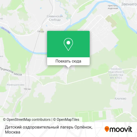 Карта Детский оздоровительный лагерь Орлёнок