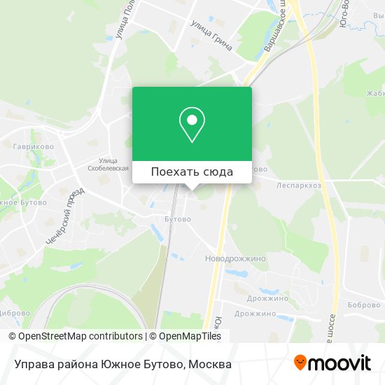 Карта Управа района Южное Бутово