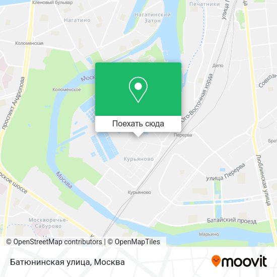 Карта Батюнинская улица