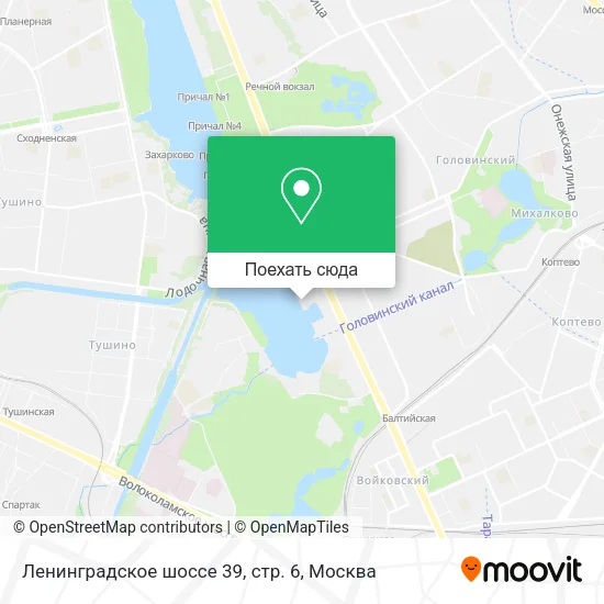 Карта Ленинградское шоссе 39, стр. 6