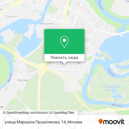 Карта улица Маршала Прошлякова, 14