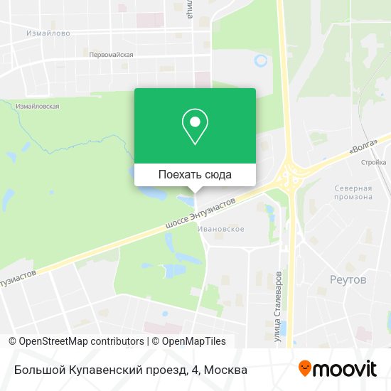 Карта Большой Купавенский проезд, 4