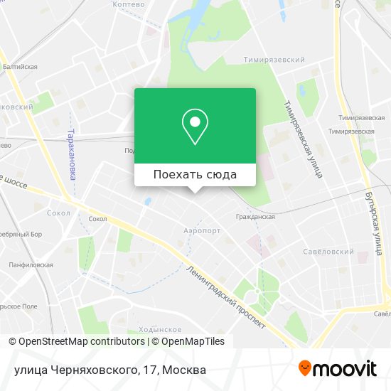 Карта улица Черняховского, 17