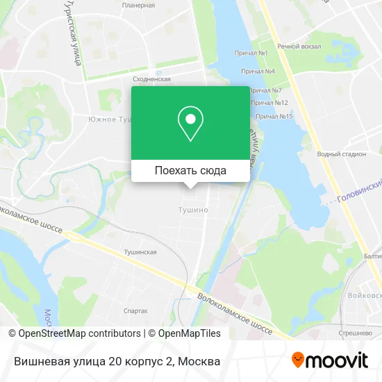 Карта Вишневая улица 20 корпус 2