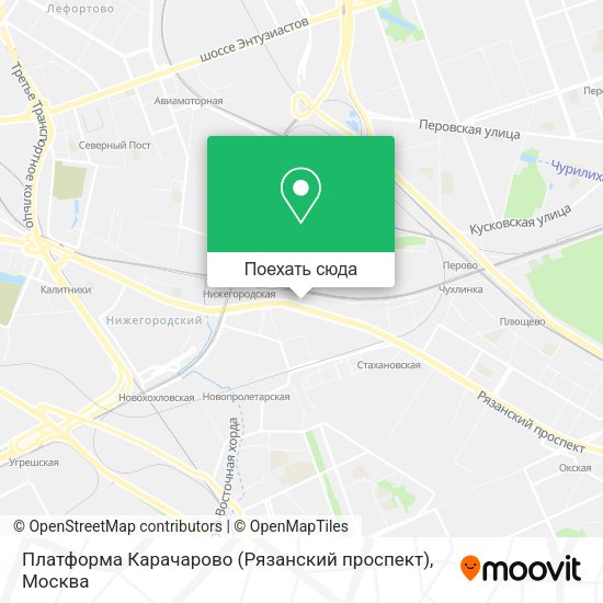 Карта Платформа Карачарово (Рязанский проспект)