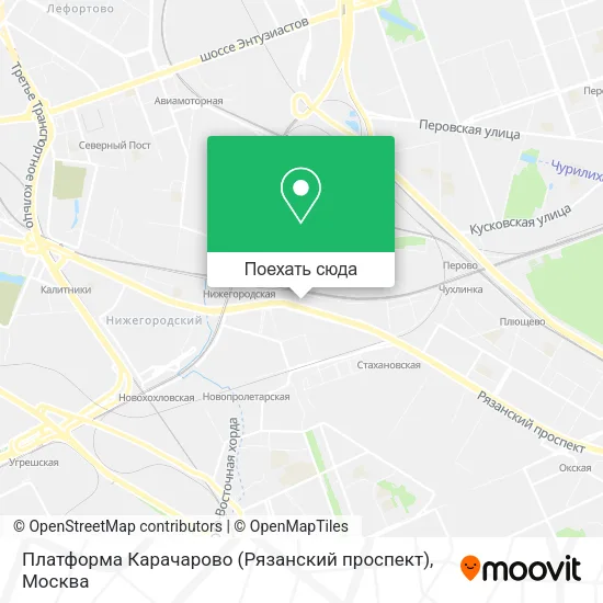 Карта Платформа Карачарово (Рязанский проспект)