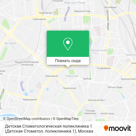 Карта Детская Стоматологическая поликлиника 1