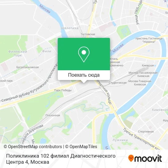 Карта Поликлиника 102 филиал Диагностического Центра 4