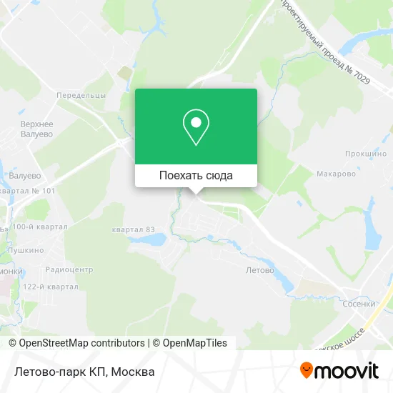 Карта Летово-парк КП