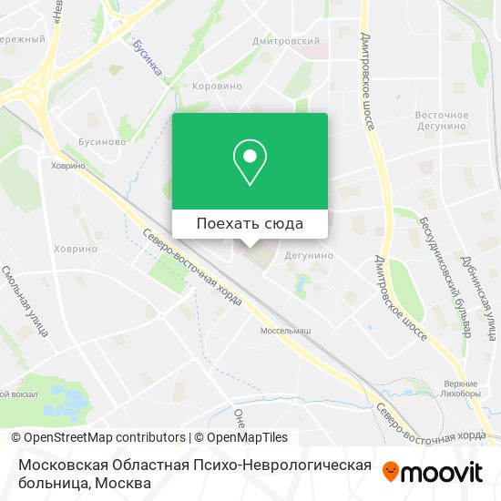 Карта Московская Областная Психо-Неврологическая больница