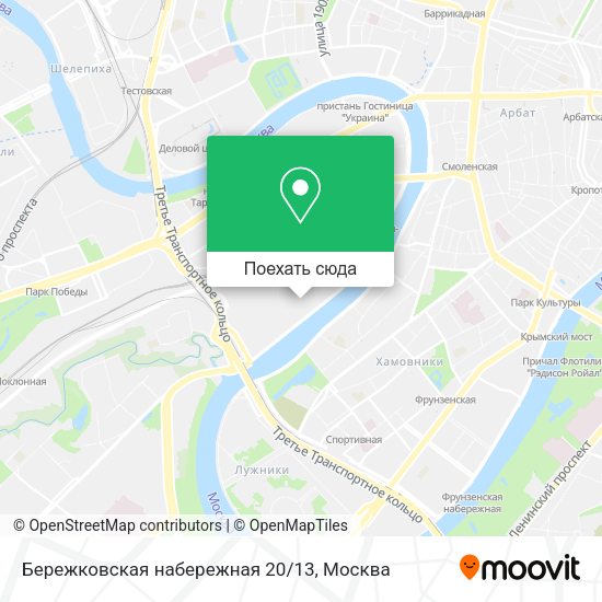 Карта Бережковская набережная 20/13