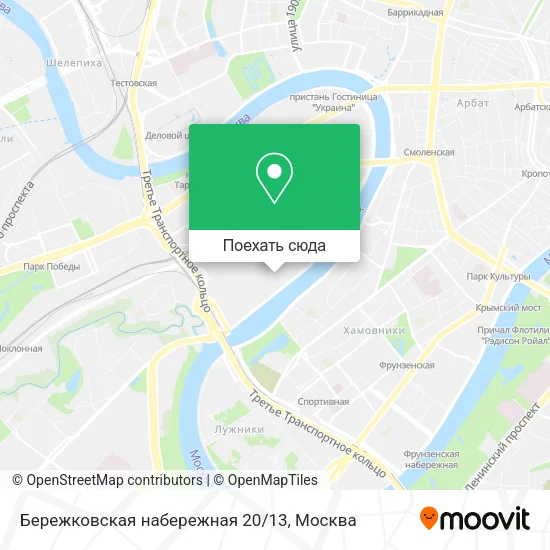 Карта Бережковская набережная 20/13