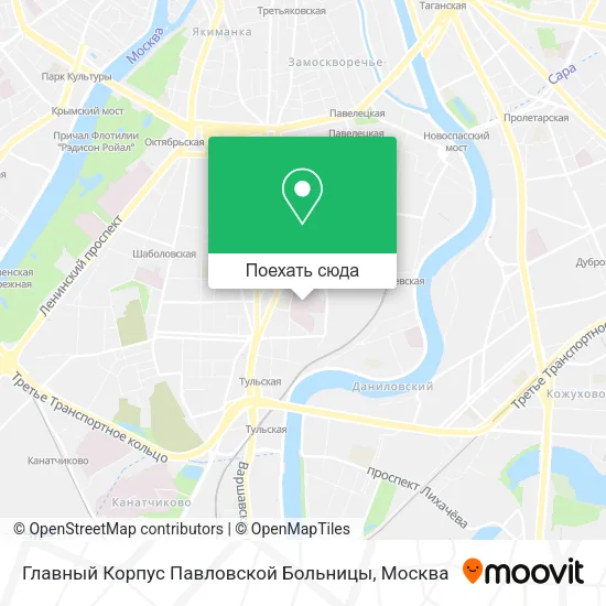 Карта Главный Корпус Павловской Больницы