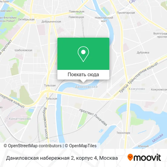 Карта Даниловская набережная 2, корпус 4