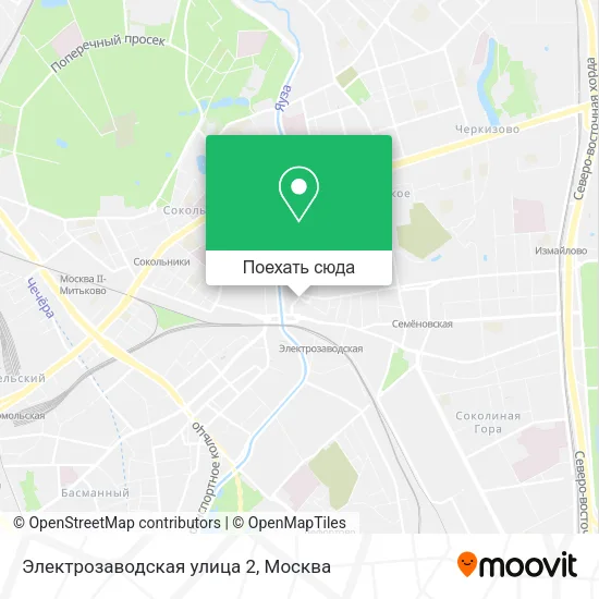 Карта Электрозаводская улица 2