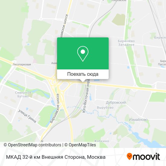 Карта МКАД 32-й км Внешняя Сторона