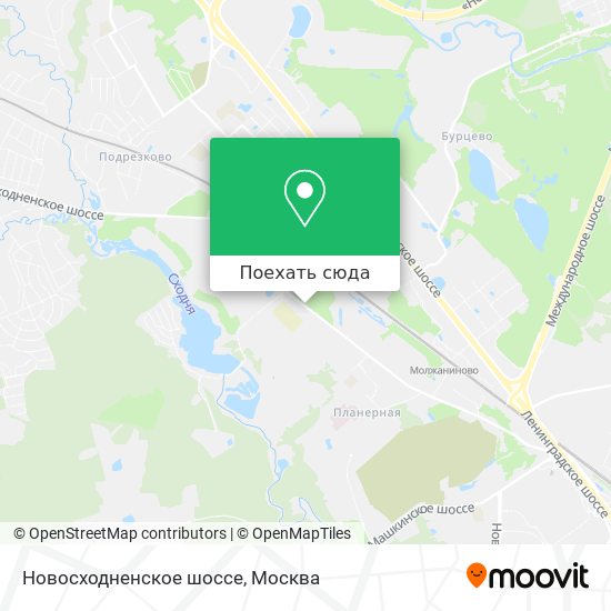Карта Новосходненское шоссе