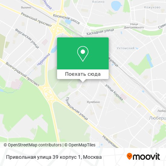 Карта Привольная улица 39 корпус 1