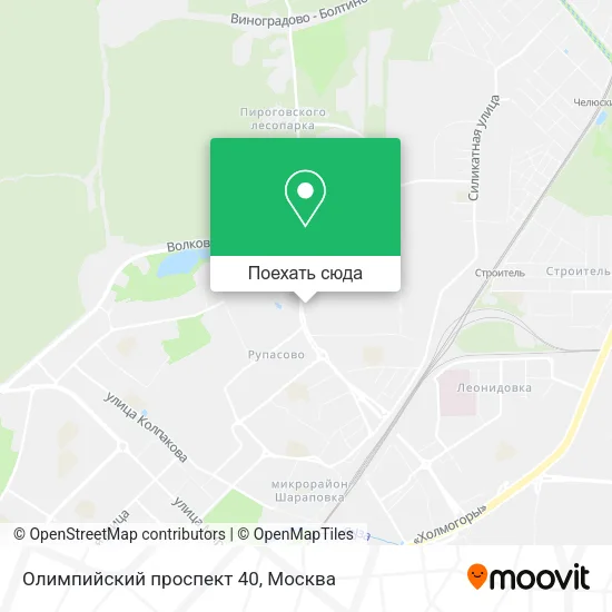 Карта Олимпийский проспект 40
