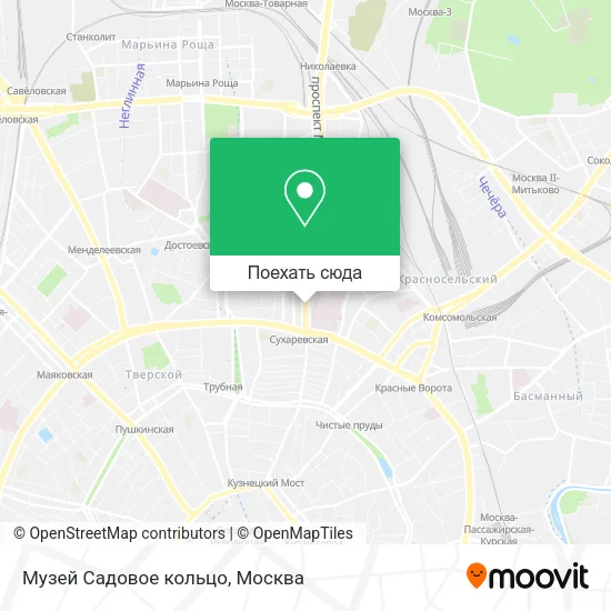 Карта Музей Садовое кольцо