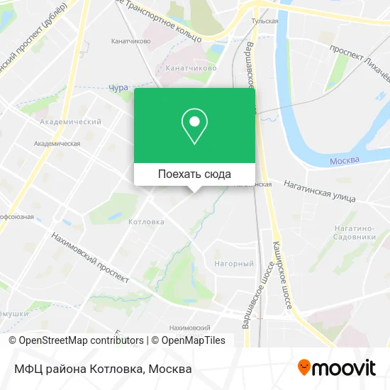 Карта МФЦ района Котловка