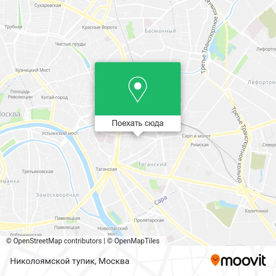 Карта Николоямской тупик